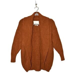ANTHROPOLOGIE $148 Denise Textured‎ Cocoon Cardigan Pecan Brown XS